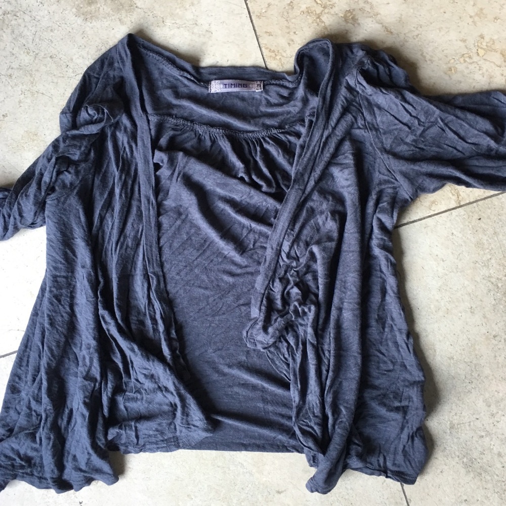 Timing cropped cardigan size M